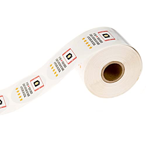 Love Your Order Leave A Review Labels / 500 Cheerful Round Stickers Roll / 2" Small Business Packaging Decals/Social Media Stickers
