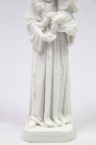 Estatua blanca de San Antonio de Padua 6 pulg miniatura 5