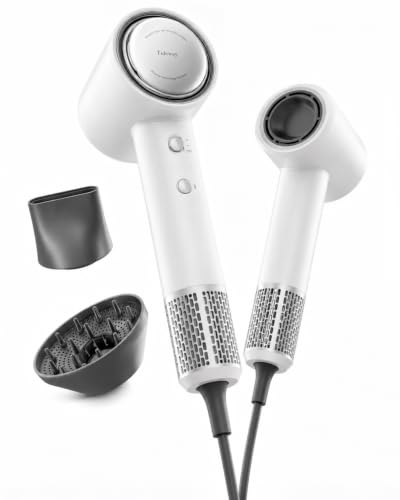Tideway Hair Dryer Professional High-Speed Ionic Blow Dryer 110 000 RPM Compact Hair Dryer with Magnetic Diffuser Fast Drying with Brushless Motor Low Noise Smart Temperature Control-H11