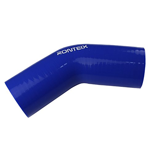 Ronteix Universal 4 Ply High Performance 45 Degree Elbow Coupler Silicone Hose (2.5''(63Mm), Blue) #TOP8
