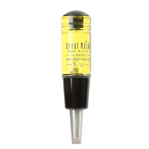 Image of GreatNeck 5 /8 in Wood Chisel for Carpentry and Joinery, 5 Inch Blade, High Carbon Steel, Steel Cap Acetate Handle, Made in USA Woodworking Tools