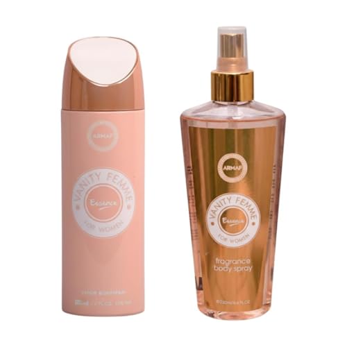 Image of Armaf Vanity Femme Essence Deodorant Body Spray 200ml, Vanity Femme Essence perfume 250 ml (Pack of-2)- For Women