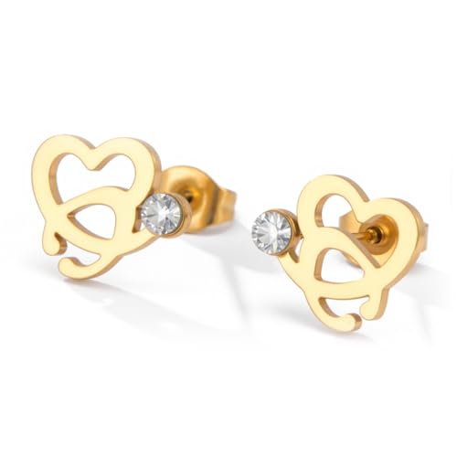 Dreamtimes Enfermera estetoscopio pendiente acero inoxidable asistente médico regalo para mujeres enfermera joyería regalo, medium, Acero inoxidable, Sin piedra preciosa