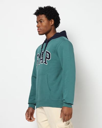 Image of Gap Men Embroidered Relaxed Fit Full Sleeve Hoodie