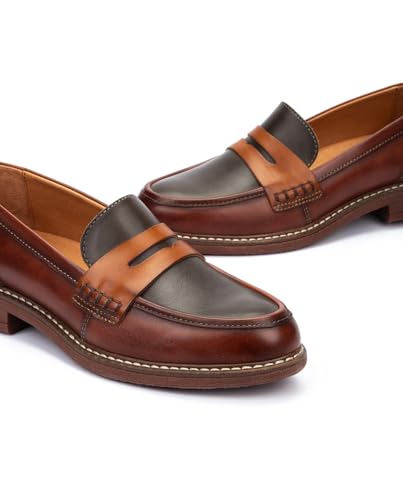 Image of PIKOLINOS Aldaya W8J-3541 Women's Loafers - Premium Calfskin Leather Slip-On - Lightweight Comfort, Removable Insole, Medium & Wide Width Ergonomic Everyday Support