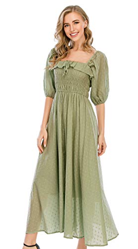 R.Vivimos Women Summer Half Sleeve Cotton Ruffled Vintage Elegant...