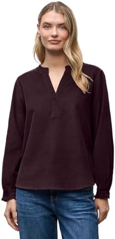 Street One Cordbluse mit Rüschen Jazz Berry 40