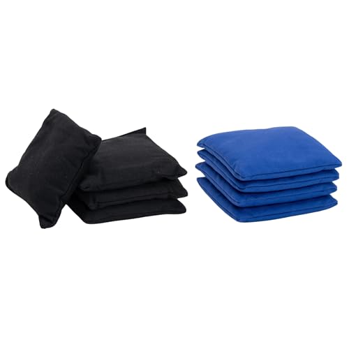 Cornhole Bags – Cornhole Säckchen 2 x 4 Offizielle ACL-lizenziert – 450gr - Cornhole Spiel Outdoor - mehrere Farboptionen (Schwarz/Blau)