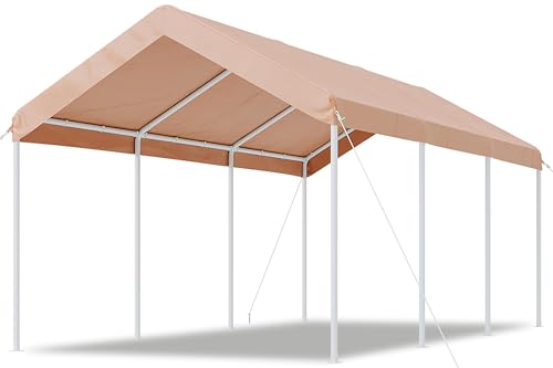 Aoxun 10x20 ft Heavy Duty Carport Tarp & Wind Resistance