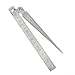 Stainless Steel Taper Feeler Gauge Depth Ruler Silver Measuring Range 1-150mm Suitable for Construction Automotive Industrial Field Convenient Portable Inspection Tool
