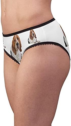 DogsMakeMeHappy Basset Hound Panties, Basset Hound Underwear, Briefs, Cotton Briefs, Funny Underwear, Panties For Women