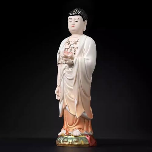 Statue Bouddha Céramique Salon Décoration Zen Maison Bureau