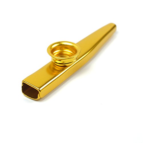 Metal Kazoo Flute Diaphragm Mouth Harmonica wind Instrument,Gold plated