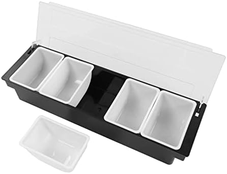 Multi-Grid Spice Storage Box with Lid - 6 Compartment Kitchen Seasoning Organizer for Salt, Pepper, and Spices - Ideal Food Storage Solution for Countertop