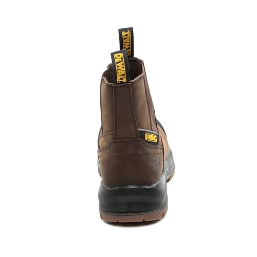 DEWALT East Haven Men's Water Resistant, Leather, Slip On, Dealer Safety Work Boots, Brown UK9
