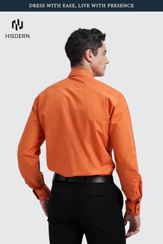 Image of HISDERN Mens Dress Shirt with Tie Pocket Square Set Classic Button Down Shirt Matching Tie Long Sleeve Shirts