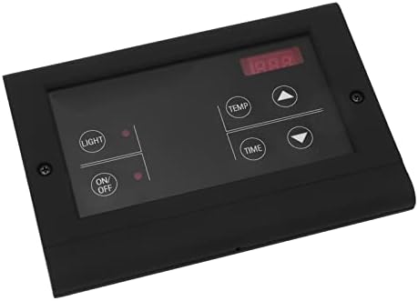 Sauna Temperature Controller, DO-135T3 Slim Digital Control Panel Sensor Replacement Kit, Wall Mounted Sauna Accessory for 3-27Kw Sauna Water Heater (Black)