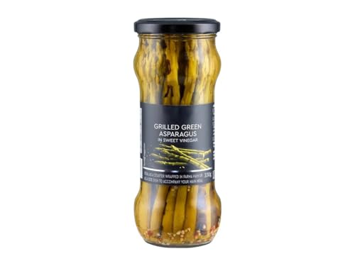 Fakhri Grilled Green Asparagus 370ml | Tender Spears in Brine for Salads, Pasta, Antipasti & Side Dishes | Ready-to-Use Vegetable Jar