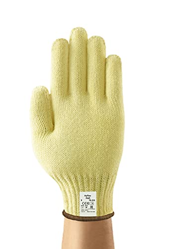 Ansell HyFlex 70-215 Safety Work Gloves, Cut Resistant, Mechanical Protection, Industrial PPE, Yellow, Size L (12 works)