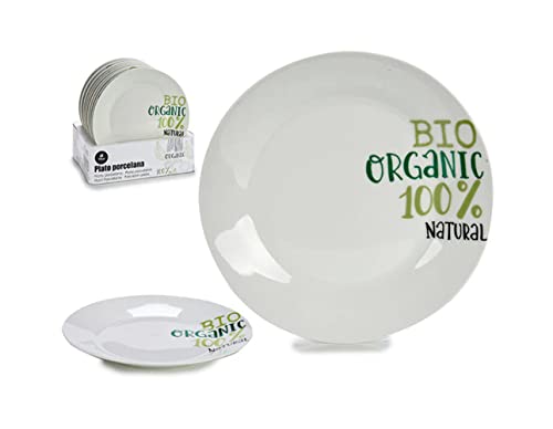 Bigbuy Home S3604491 Piatto In Porcellana Ø 19 Cm