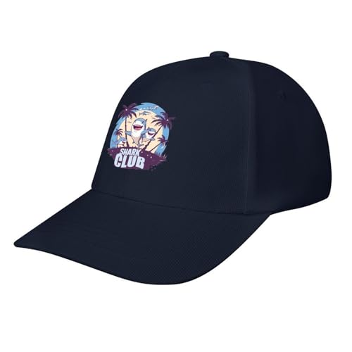 asbwuo Shark Club Ocean Week Baseballkappe, verstellbar, Trucker-Mütze, Golf-Dad-Mütze für Männer und Frauen