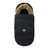 HOUSBAY Baby Stroller Bunting Bags Stroller Footmuff Detachable Universal Sleeping Bag Winter Outdoor Hooded Bunting Bag Windproof and Water-Resistant Suitable Below 5 ℃