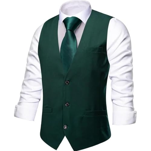 Men's Slim Fit V-Neck Pocket Formal Waistcoat – Wedding, Business, Tuxedo & Casual Groom Office Wear3