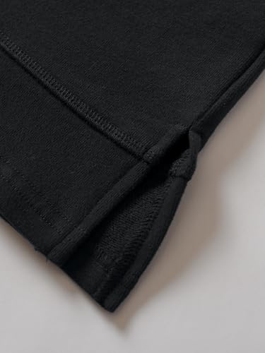 Weintee Women's Petite Sweatsuits Side Slit Sweatshirt and Sweatpants Sets Wide Leg Jogging Suits4