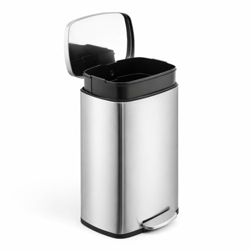 Caneca de basura para cocina IDEALHOUSE 50L acero inoxidable