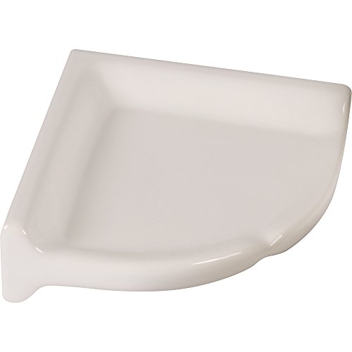 Apple Creek Ceramic Shower Corner Shelf, 7 inch, 7", White