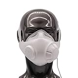 AIR2GO AIR DUO - White Matt Aktive Halbmaske, Atemmaske mit aktiver Luftunterstützung für leichtes Atmen
