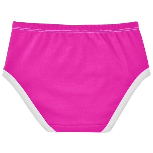 Joisal Aesthetic Girls Underwear Toddler 2t Cotton Cute Panties Girl Fuchsia Hotpink Kids Briefs Undies2