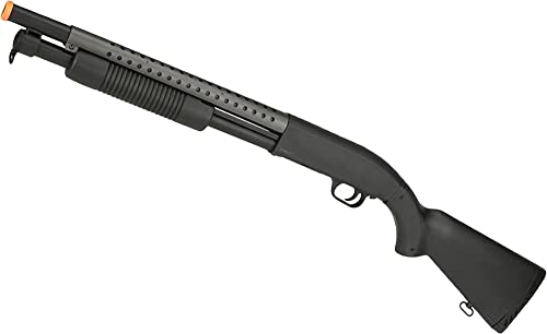 Evike Airsoft - Double Eagle Airsoft M58A M500 Tactical Heavy Weight Pump-Style Airsoft Shotgun w/Full Shoulder Rest