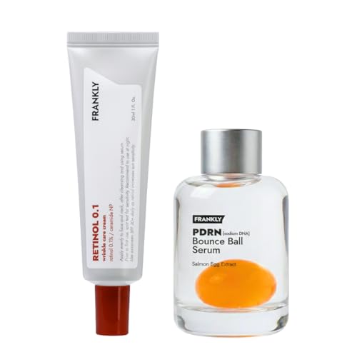 FRANKLY Rejuvenating Duo for Mature Skin – Retinol 0.1% Cream & Salmon DNA PDRN Serum | Deep Repair & Firming | Korean Skincare | Mothers Day Gift | Gitts for Women