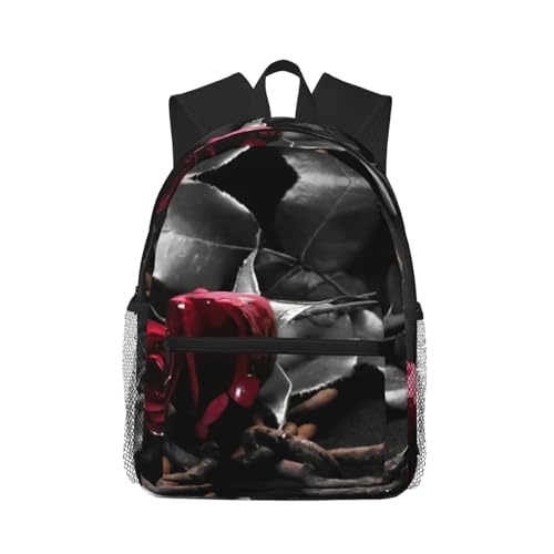 Sac à dos de voyage gothique roses noires idéal pour le travail et weekend