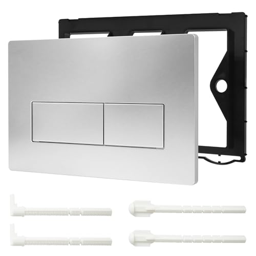 Plaque de commande wc suspendu, plaque de déclenchement wcà double chasse d’eau, compatible avec GEBERIT SIGMA01 UP300/320, 115.770.11.5, (Argent)