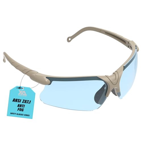 Image of xaegistac Shooting Glasses with Case-Safety Glasses Anti Fog | Z87.1 Certificated Impact Resistance Safety Glasses for Hunting Shooting Sports