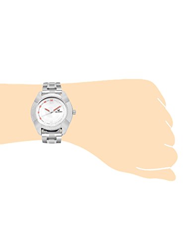 Image of Orlando Branded Japan Movement Chronograph Look with White Dial & Silver Stainless Steel Belt Watches for Men - W1305S2W