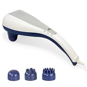 Daiwa Felicity Electric handheld full body dual head percussion massager tapping massage – Dual Tapper 3 Interchangeable nodes included
