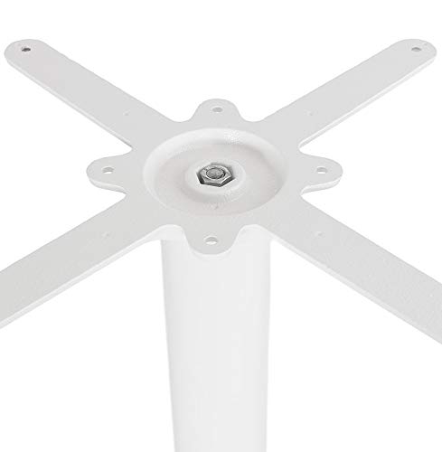 ALTEREGO Pied de Table Rond 'Cortado' 110 en métal Blanc intérieur/extérieur