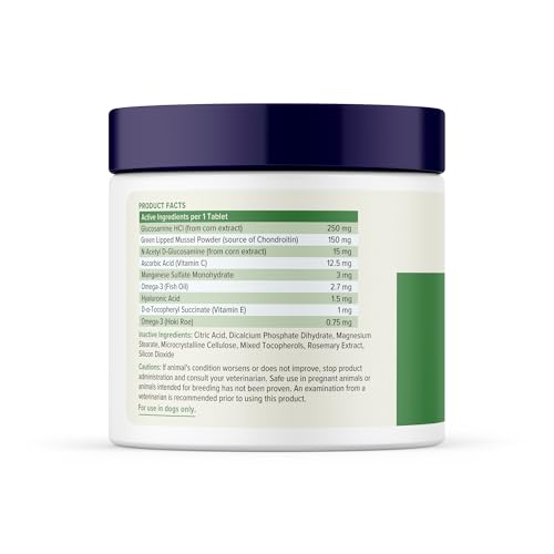 Image of YuMOVE Senior Dog Joint Supplement with Glucosamine & Green Lipped Mussel | ActivEase GLM with Hyaluronic Acid & Omega 3, Chewable Tablets for Aging Dogs 7+, Hip & Joint Mobility Support, 240ct