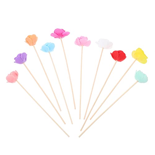 GRIRIW Essential Oils Diffuser 20pcs Aromatherapy Flowers Decorative Volatile Rods Natural Scent Diffusers for Home Office Bedroom Random