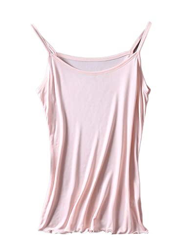Knit Fabric Silk Tee T-Shirt Cool Summer Undershirt Babypink M