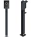 Produktbild DIE-LADESÄULE - Ladesäule, Standfuß, Stele, Base für Zaptec Go Wallbox - aus Edelstahl - mit Dach und Kabelhaken - pulverbeschichtet - anthrazit - deutsche Herstellung