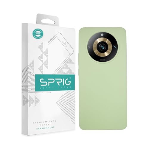 Image of SPRIG Compatible with Realme 11 Pro Premium SilkTone (Liquid Silicone) Back Cover Drop Tested Shock Proof Mobile Case for Men, Women, Boys and Girls with Camera Protection (Mint Green)