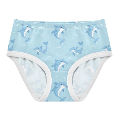 Girls Underwear Soft Cotton Dolphin Kids Panties in Sizes 2/3t, 4t, 5t, 6 and 8