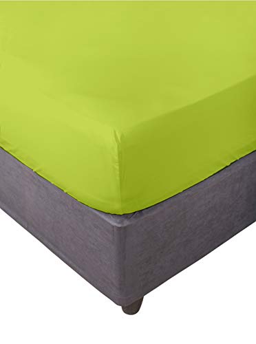 Miracle Home. Sábana bajera ajustable, elástica, suave, cómoda, antipeeling. Algodón 50% poliéster. Cama 90. 90 x 200 x 30. Pistacho