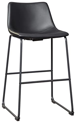 Signature Design By Ashley D372-630 Centiar Modern Faux Leather 28.75 Inch Pub Height Bucket Seat Barstool thumb #4