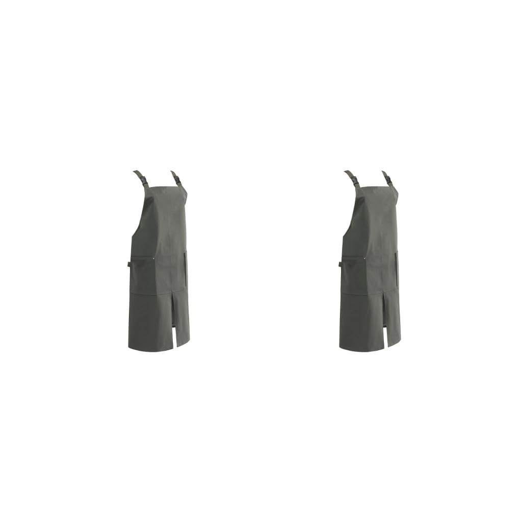Fartuchy do pieczenia, Fartuch kuchenny z regulowanym paskiem, dla dorosłych, do restauracji i grilla, khaki, 82x72 cm(2 Set Of(green 82x72cm))