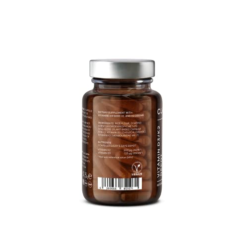 Vitamine D3 K2 Vegan - Vitamine D3 5000 IE + 200μg Vitamine K2 MK7 Depot per Capsule - Eenvoudige en Sterke Dosering… - Image 7